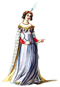 Halévy - La magicienne - modelli di costume di Alfred Albert - 07. Dama di corte (ritoccata)