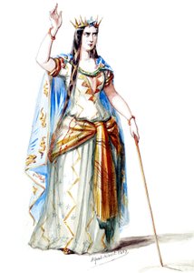 Halévy - La magicienne - modelli di costume di Alfred Albert - 19. Mélusine, contessa di Lusignano, 1° costume (ritoccato)
