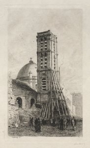 La Chiesa di Saint-Roch da Alfred Alexandre Delauney