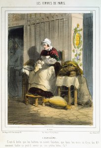 La venditrice di ostriche, da Les Femmes de Paris da Alfred Andre Geniole