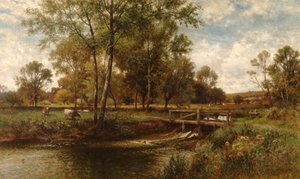 Nei prati, Youngsbury, 1900 da Alfred Augustus Glendening