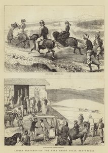 Schizzi indiani, sulle colline di Peer Merde, Travancore da Alfred Chantrey Corbould