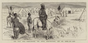La guerra Zulu, Dabulamanzi, il fratellastro del re, e i suoi aiutanti di campo