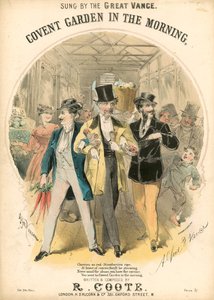 Partitura musicale: Covent Garden al mattino da Alfred Concanen