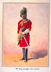 Tenente onorario Hon Malik Umar Hayat Khan, CIE, Tiwana di Ahahpur (Musalmano Punjabi) illustrazione per 