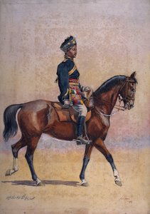 Soldato del 12° Cavalleria, Jemadar, Dogra, illustrazione per 