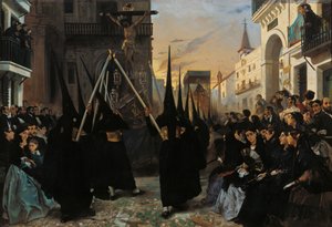 Una Processione lungo Calle Génova da Alfred Dehodencq