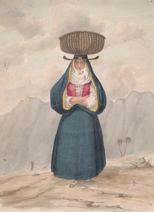 Contadina con Cesto sulla Testa - La Palma, 1828 da Alfred Diston