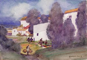 Un villaggio mediterraneo da Alfred East