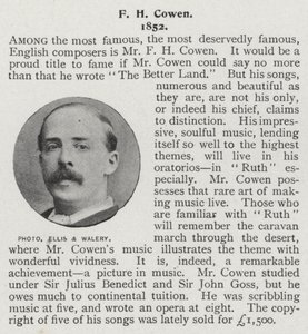 Frederic Hymen Cowen, pianista, direttore d