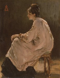 Ragazza Seduta da Alfred Emile Stevens