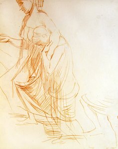Studio di due figure, una in piedi e una inginocchiata, c.1850