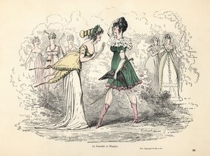 Caricatura dei costumi del Consolato e del Primo Impero, Francia da Alfred Grevin