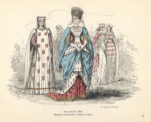 Costumi di Margherita di Provenza e Rikaus di Claroy da Alfred Grevin