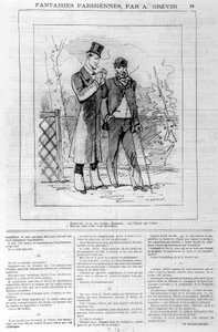 Fantasie parigine di A. Grévin: “lamentati: hai una donna affascinante... una donna che ti ama...” _ “Sì, ma ecco: è mia moglie”. In “Le charivari”, del 18/03/1882 da Alfred Grevin