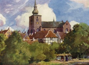 Danimarca: Chiesa di Randers, Jutland settentrionale da Alfred Heaton Cooper