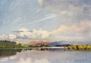 Danimarca: Lago di Silkeborg e Himmelsbjerget da Alfred Heaton Cooper