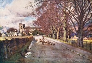 Distretto dei Laghi: Chiesa di Crosthwaite, Keswick da Alfred Heaton Cooper