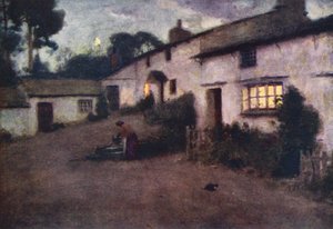 Distretto dei Laghi: Chiaro di Luna e Luce di Lampada, Coniston da Alfred Heaton Cooper
