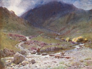 Distretto dei Laghi: Pietre di passaggio, Far Easedale, Grasmere da Alfred Heaton Cooper
