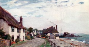 Porlock Weir (litografia a colori) da Alfred Heaton Cooper