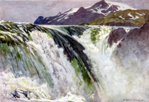Stora Sjofallet, grandi cascate del lago, Saltoluokta