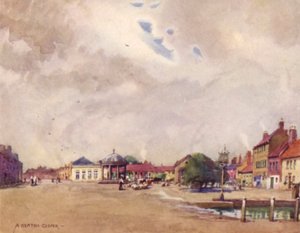 Swaffham Market Place, Norfolk da Alfred Heaton Cooper