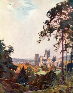 Cattedrale di Wells, dal Tor (litografia a colori) da Alfred Heaton Cooper