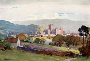 Wells, da Milton Hill (litografia a colori) da Alfred Heaton Cooper