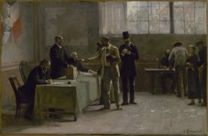 Schizzo per il municipio di Les Lilas: suffragio universale da Alfred Henri Bramtot