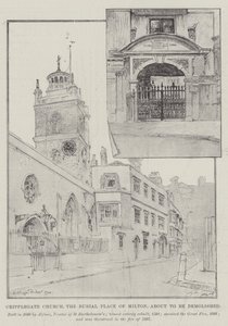 Chiesa di Cripplegate, il luogo di sepoltura di Milton, in procinto di essere demolita