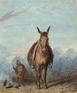 Un Trapper nel Suo Campo Solitario, c.1837 da Alfred Jacob Miller