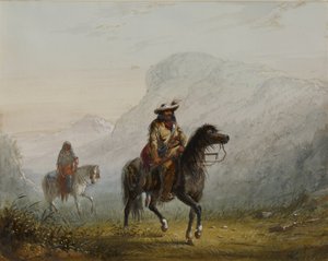 «Bourgeois» W---r e la sua squaw da Alfred Jacob Miller