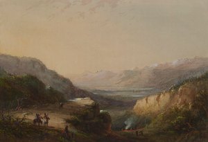 Vista in lontananza del lago (Montagna dei Venti) da Alfred Jacob Miller