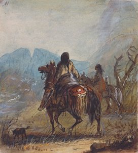 Donne Sioux, Rocce Tagliate in Lontananza, c.1837 da Alfred Jacob Miller