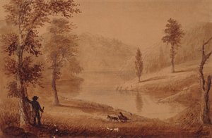 Il lago dei cigni, c.1837 da Alfred Jacob Miller