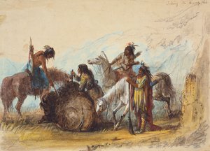 Prendendo la costola del gobbo, c.1858 da Alfred Jacob Miller