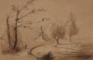 Veduta di una tenuta da Alfred Jacob Miller
