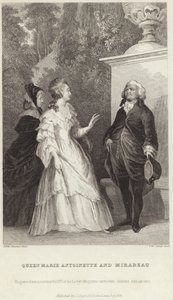 Regina Maria Antonietta e Honoré Gabriel Riqueti da Alfred Johannot