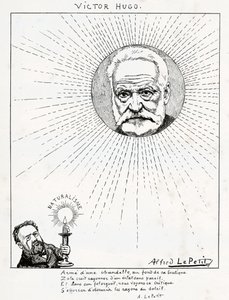 Caricatura di Victor Hugo ed Emile Zola, c.1875-1880 (incisione)