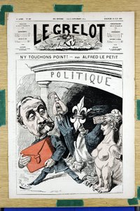 Copertina di "Le Grelot", numero 166, Satirico a Colori da Alfred Le Petit