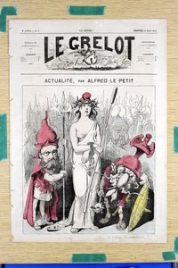 Copertina di Le Grelot, numero 50, Satirico a Colori da Alfred Le Petit