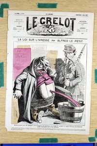 Copertina di "Le Grelot", numero 58, Satirico a Colori da Alfred Le Petit