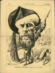 Illustrazione di Alfred Le Petit (1841-1909) in La Charge (1870), No. 2 - Flourens Emile da Alfred Le Petit