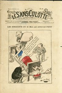 Illustrazione di Alfred Le Petity (1841-1909) per la Copertina di Le Sans-Panlotte, circa 1879 - Gli Innocenti del 16 maggio - Censura, 16 maggio da Alfred Le Petit