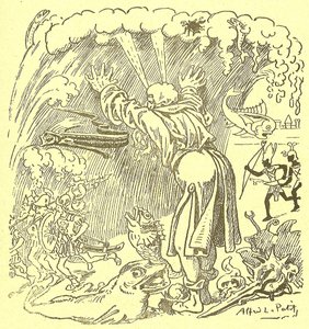 Illustrazione di Alfred Le Pete (1841-1909) in Gros-Jean e il suo curato da Alfred Le Petit