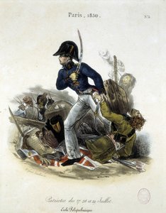 Politecnico durante la rivoluzione del 1830 di Lemercier da Alfred Leon Lemercier