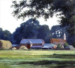La fattoria, West Parley, Dorsetshire, 1909 da Alfred Lys Baldry