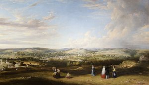 Stroud da vicino a Rodborough Fort, Gloucestershire da Alfred Newland Smith