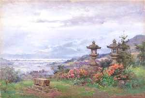 Tramonto sul Lago Biwa, da Tennenji da Alfred Parsons